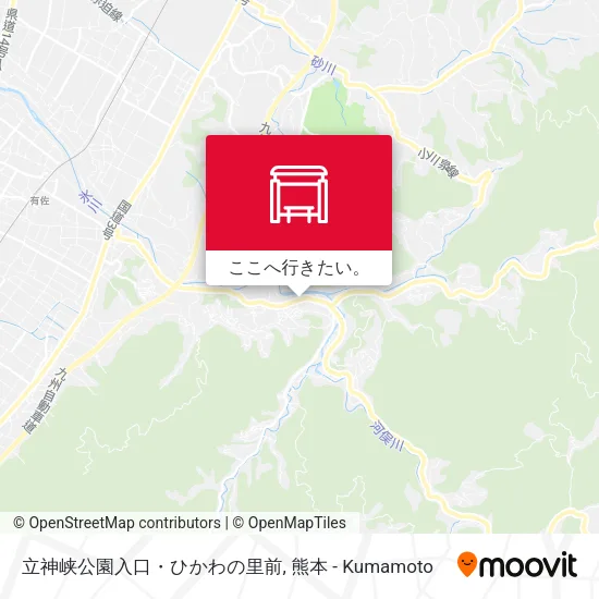 立神峡公園入口・ひかわの里前地図
