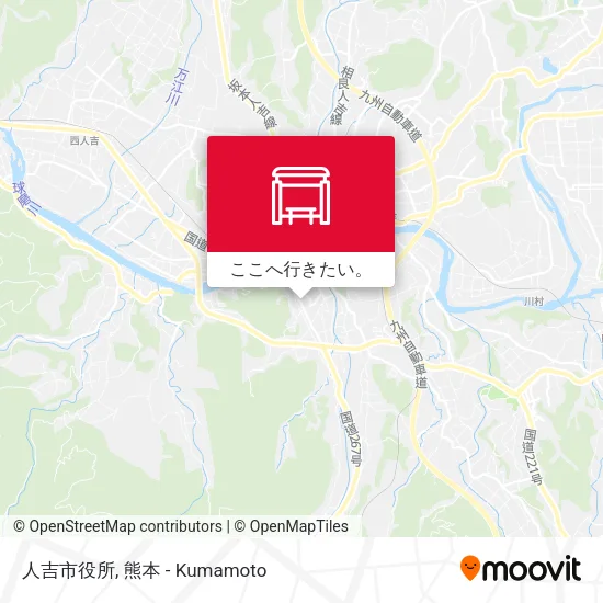 人吉市役所地図