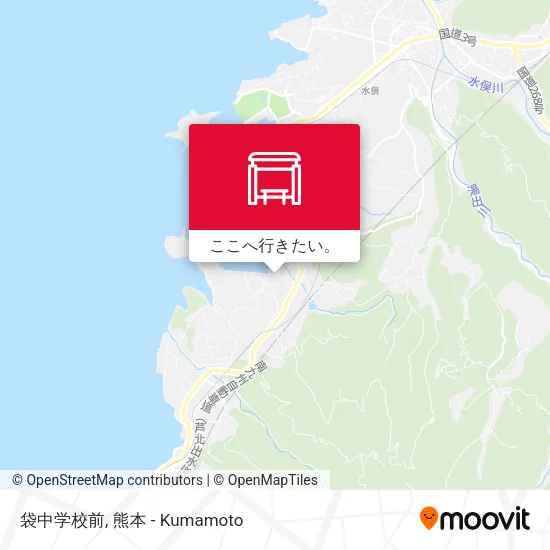 袋中学校前地図
