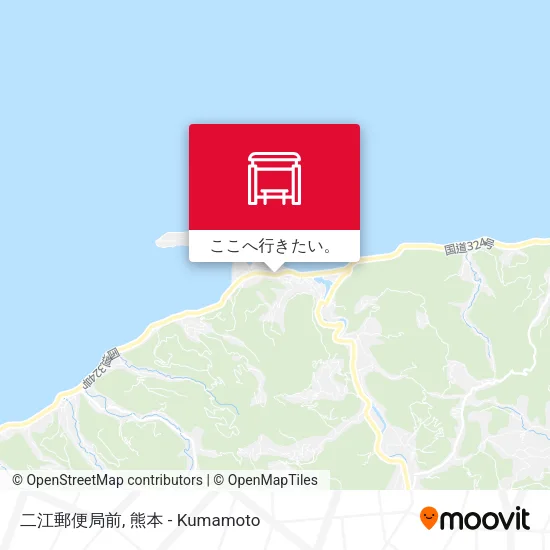 二江郵便局前地図