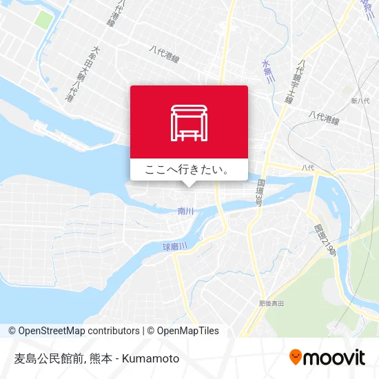 麦島公民館前地図