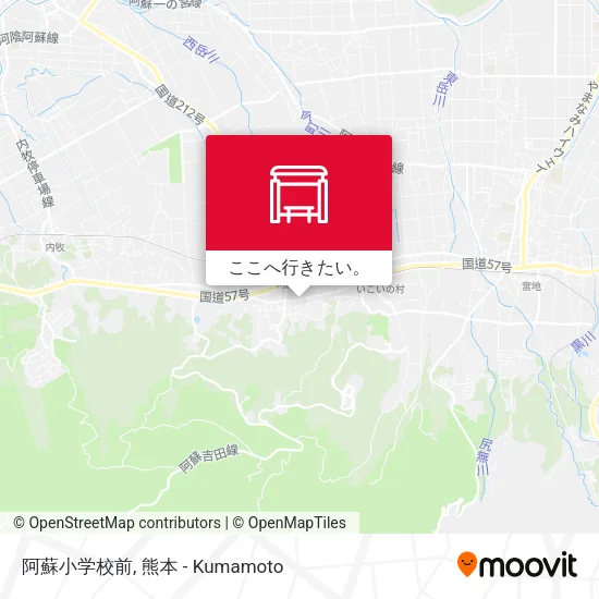 阿蘇小学校前地図