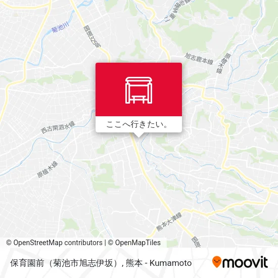 保育園前（菊池市旭志伊坂）地図