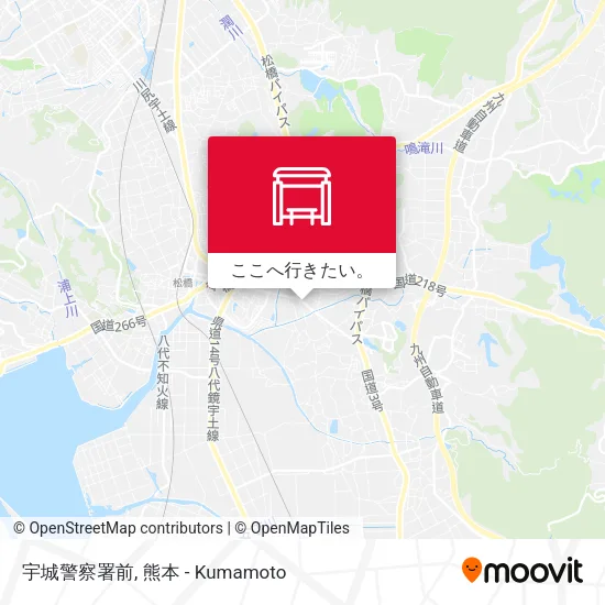 宇城警察署前地図