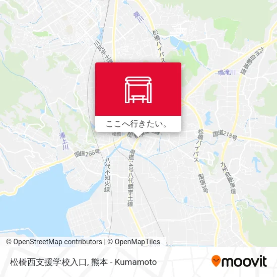 松橋西支援学校入口地図