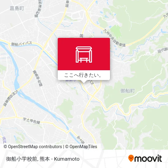 御船小学校前地図