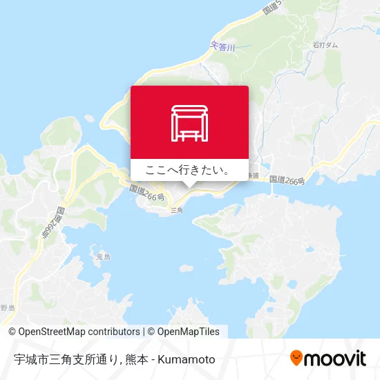 宇城市三角支所通り地図