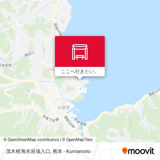 茂木根海水浴場入口地図