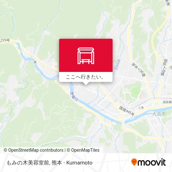 もみの木美容室前地図