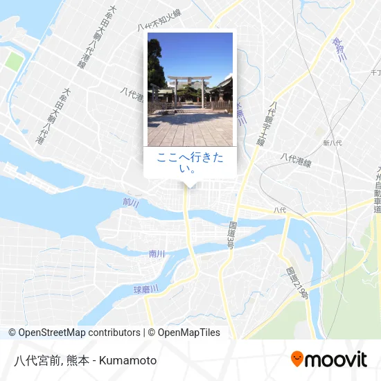 八代宮前地図