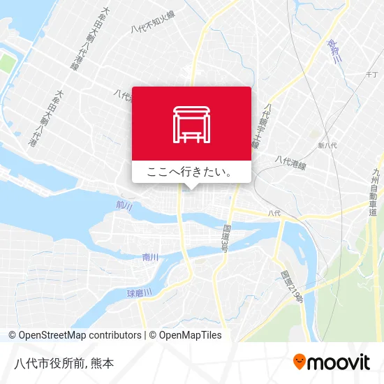 八代市役所前地図