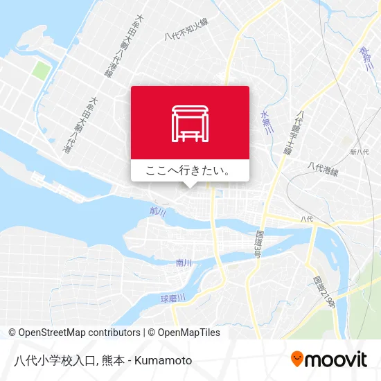 八代小学校入口地図