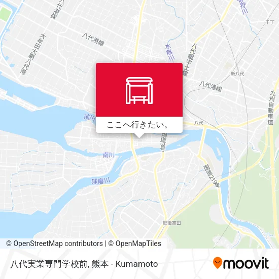 八代実業専門学校前地図