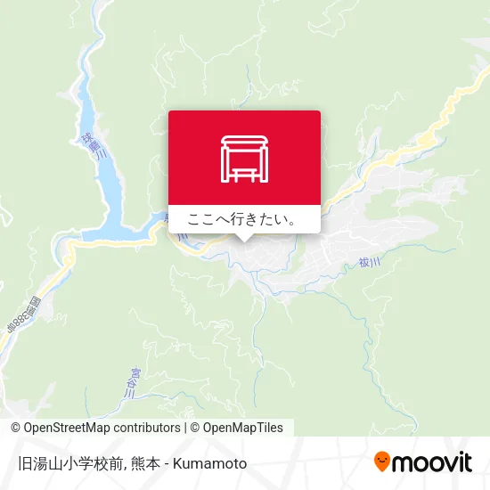 旧湯山小学校前地図