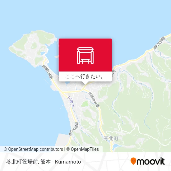 苓北町役場前地図