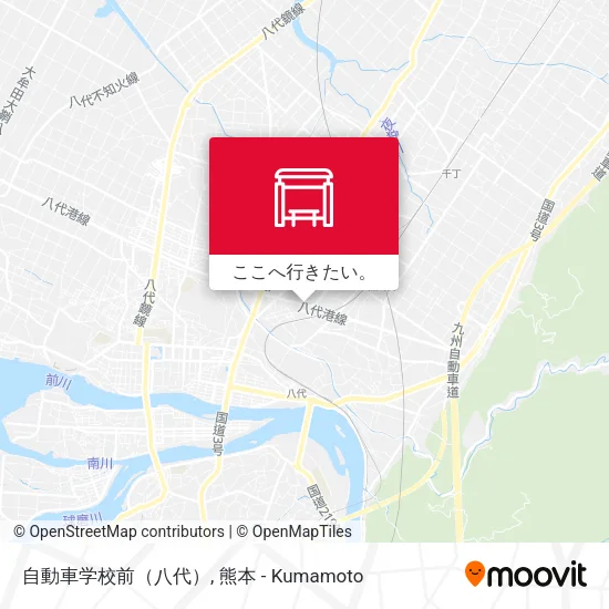 自動車学校前（八代）地図