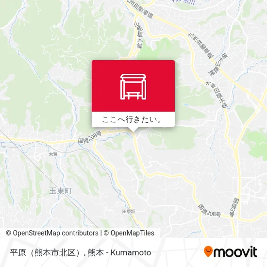 平原（熊本市北区）地図