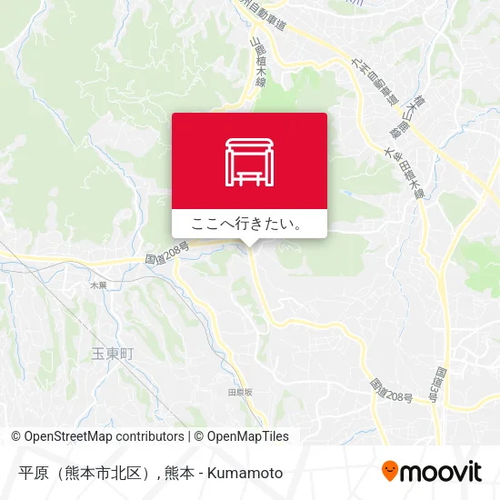 平原（熊本市北区）地図