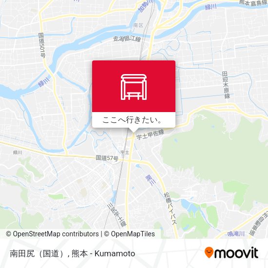 南田尻（国道）地図