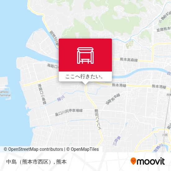 中島（熊本市西区）地図