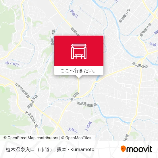 植木温泉入口（市道）地図