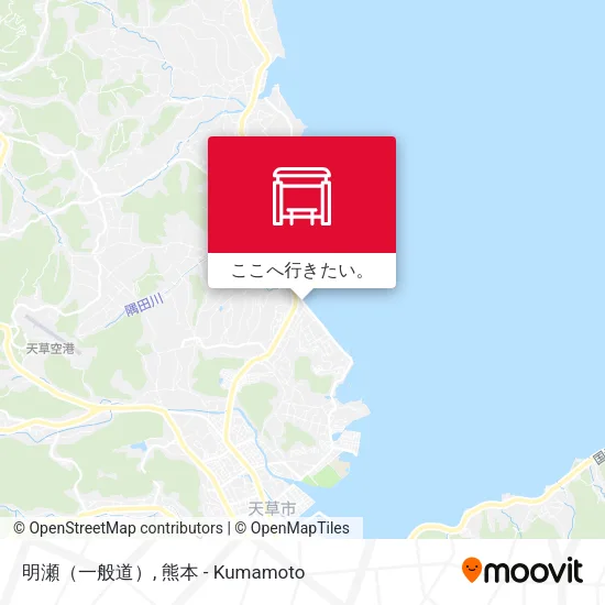 明瀬（一般道）地図