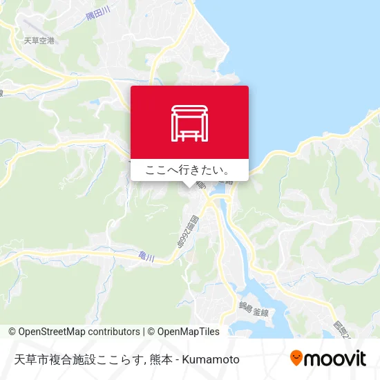 天草市複合施設ここらす地図
