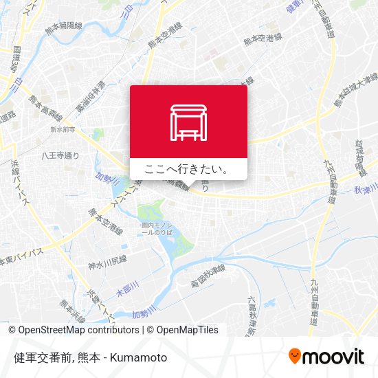 健軍交番前地図