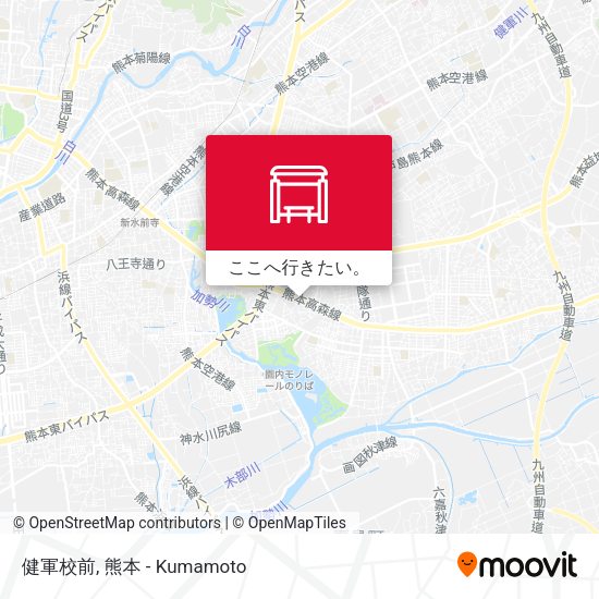 健軍校前地図