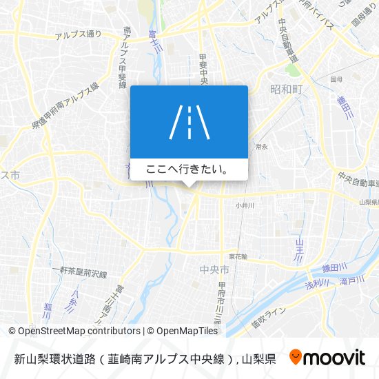 新山梨環状道路（韮崎南アルプス中央線）地図