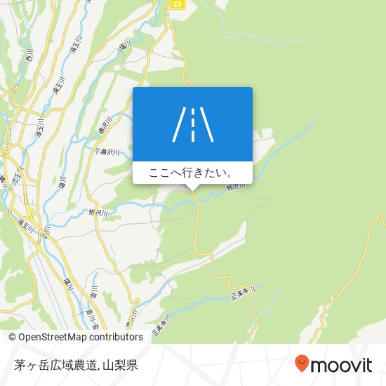 茅ヶ岳広域農道地図