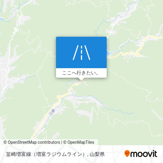 韮崎増富線（増富ラジウムライン）地図