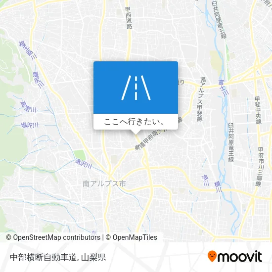 中部横断自動車道地図