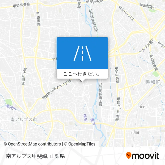 南アルプス甲斐線地図