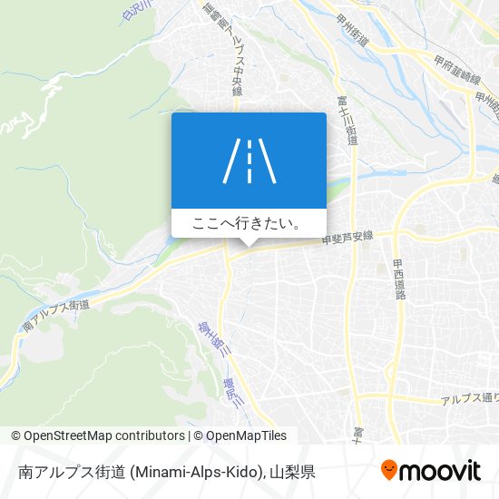 南アルプス街道 (Minami-Alps-Kido)地図