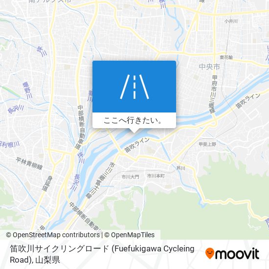 笛吹川サイクリングロード (Fuefukigawa Cycleing Road)地図