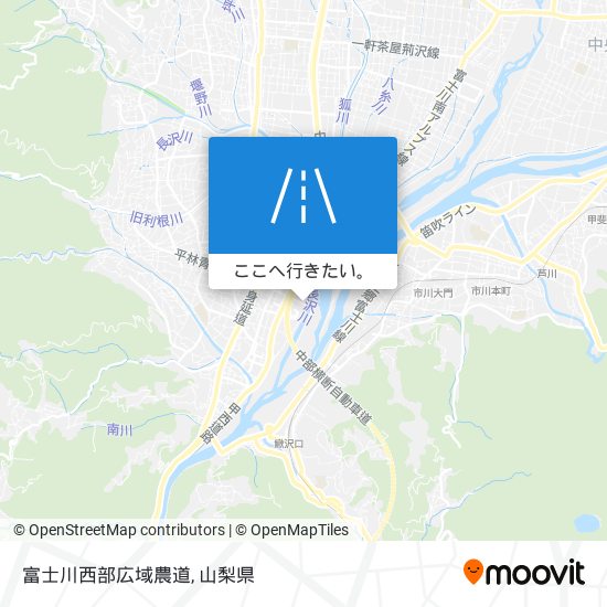 富士川西部広域農道地図