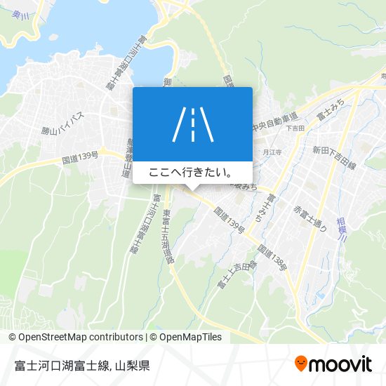 富士河口湖富士線地図