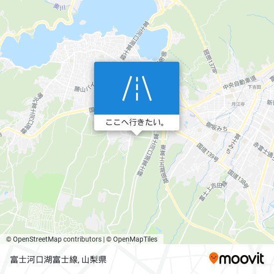 富士河口湖富士線地図