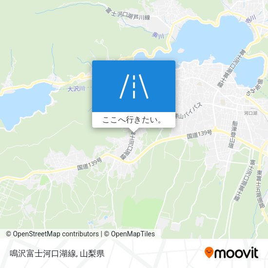 鳴沢富士河口湖線地図