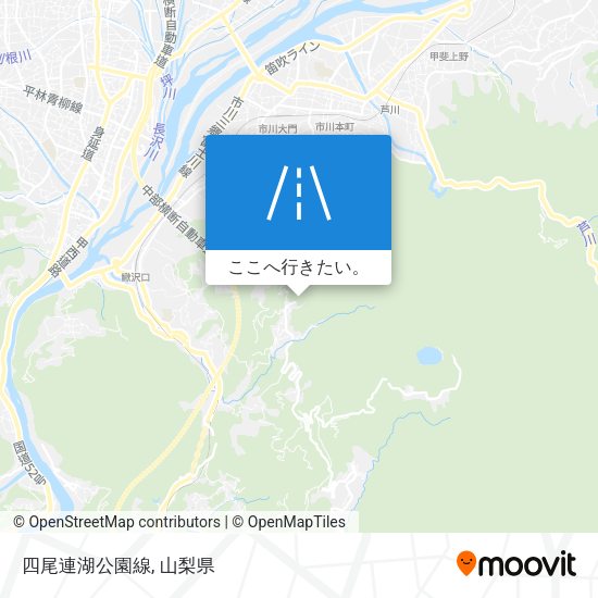四尾連湖公園線地図