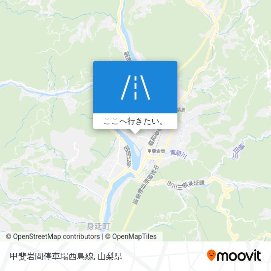 甲斐岩間停車場西島線地図