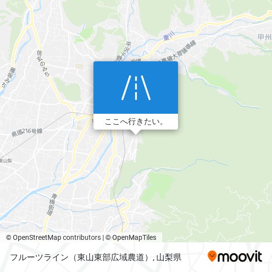 フルーツライン（東山東部広域農道）地図