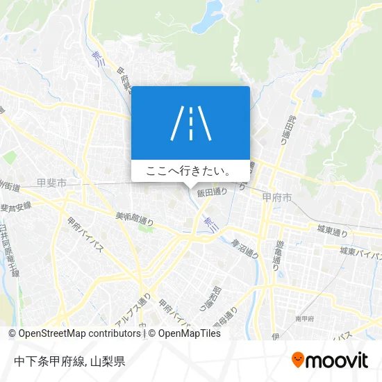 中下条甲府線地図