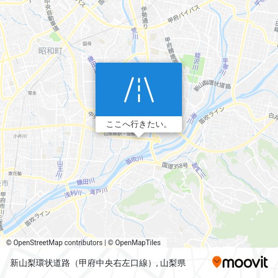 新山梨環状道路（甲府中央右左口線）地図