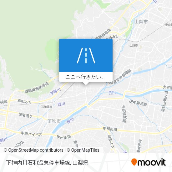 下神内川石和温泉停車場線地図