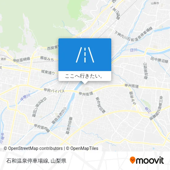 石和温泉停車場線地図