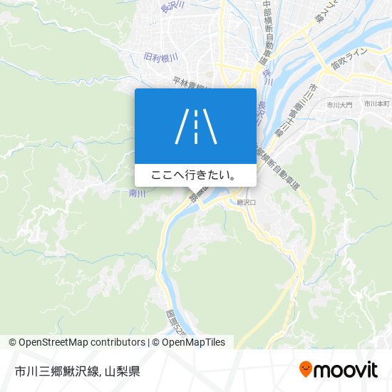 市川三郷鰍沢線地図
