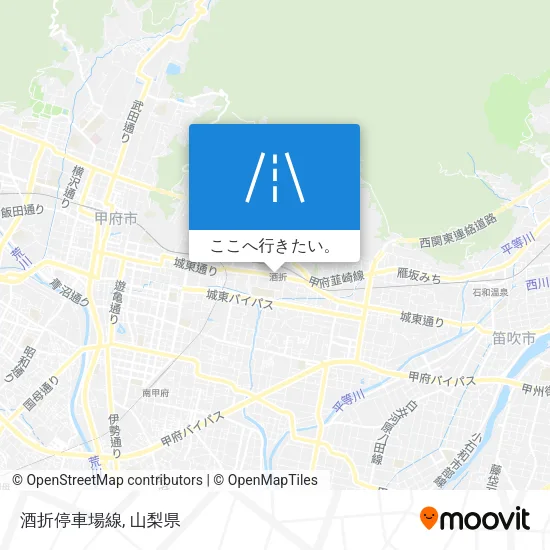 酒折停車場線地図