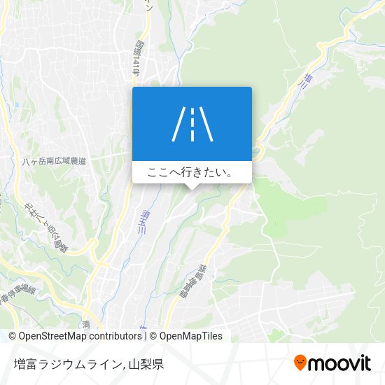 増富ラジウムライン地図